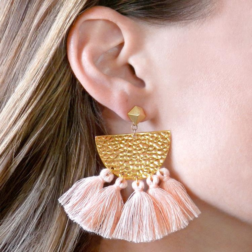 Hammered Fringe Earrings